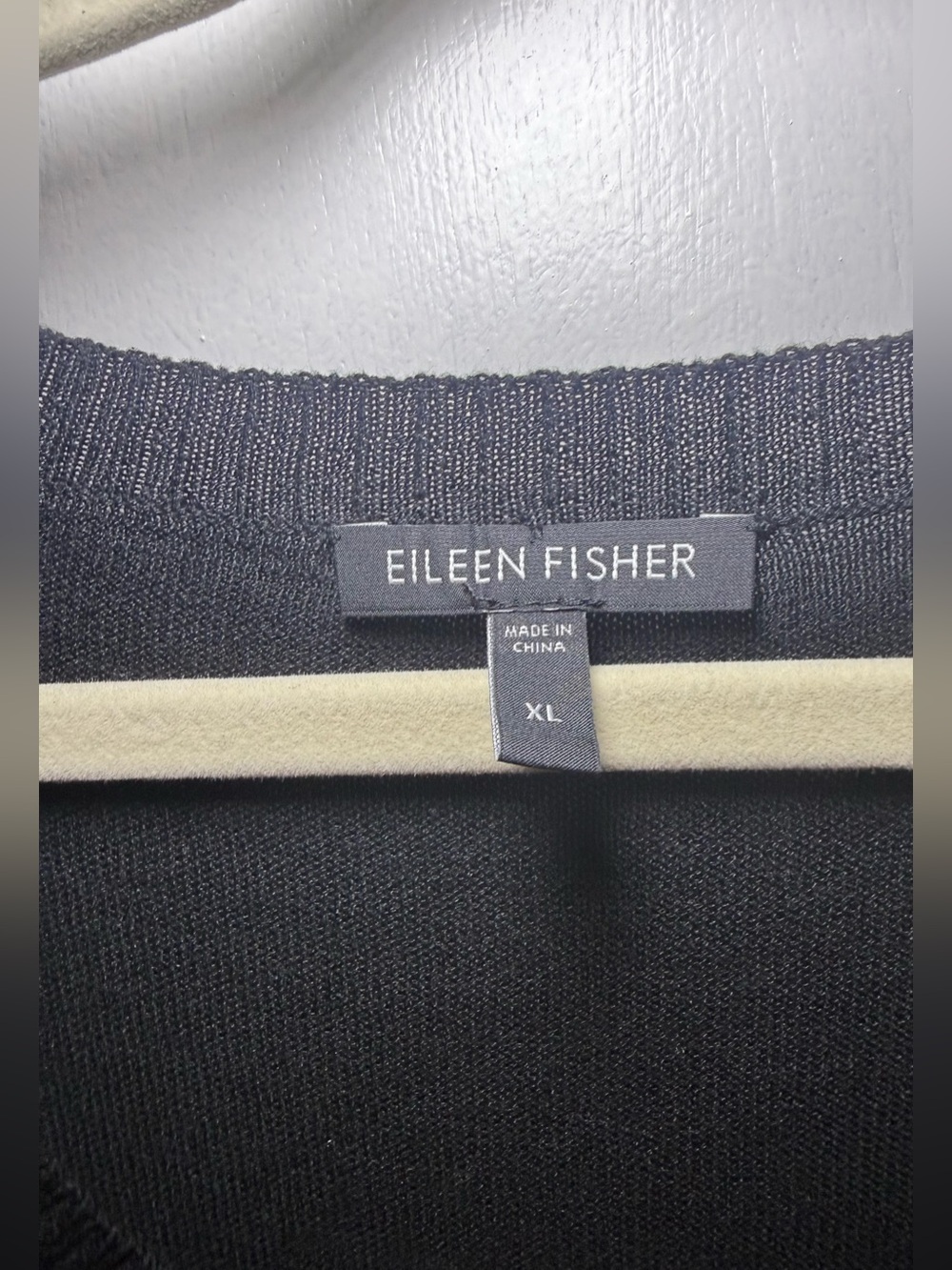 Eileen Fisher Women's Black Scoop Neck Knit Pullover Sweater Silk Blend Size XL - Picture 3 of 9